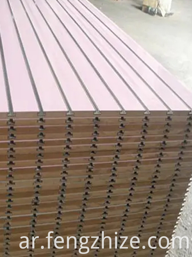 SLOTTED MELAMINE MDF WITH ALUMINUM PROFILES